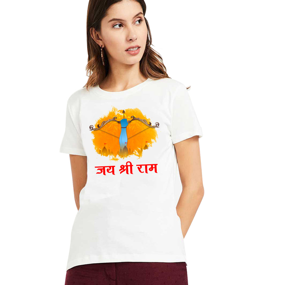 Bratma Jai Shree Ram Printed Womens T-Shirt