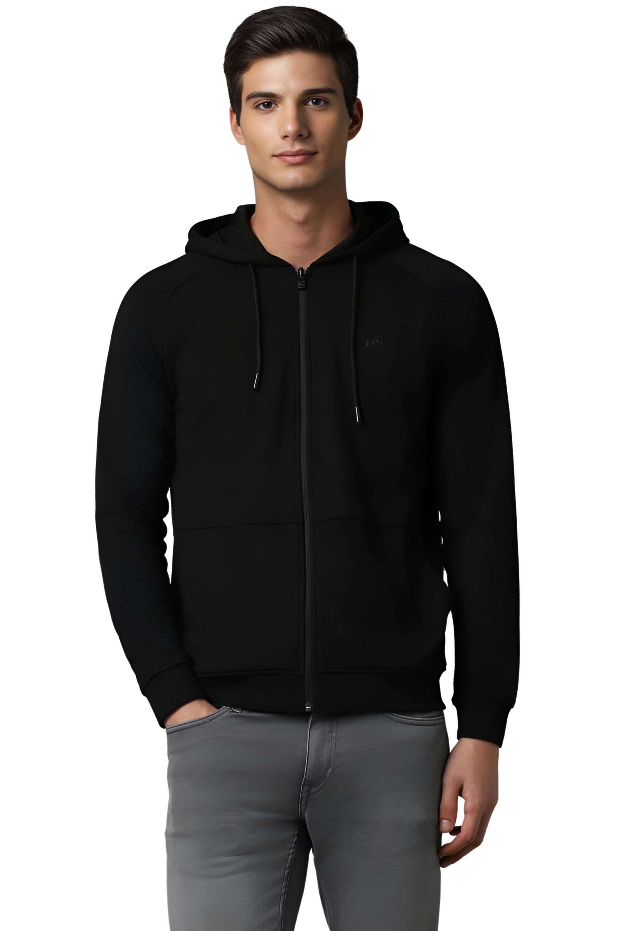 Solid Color Hoodie for Men Full Sleeve Hooded Sweatshirt