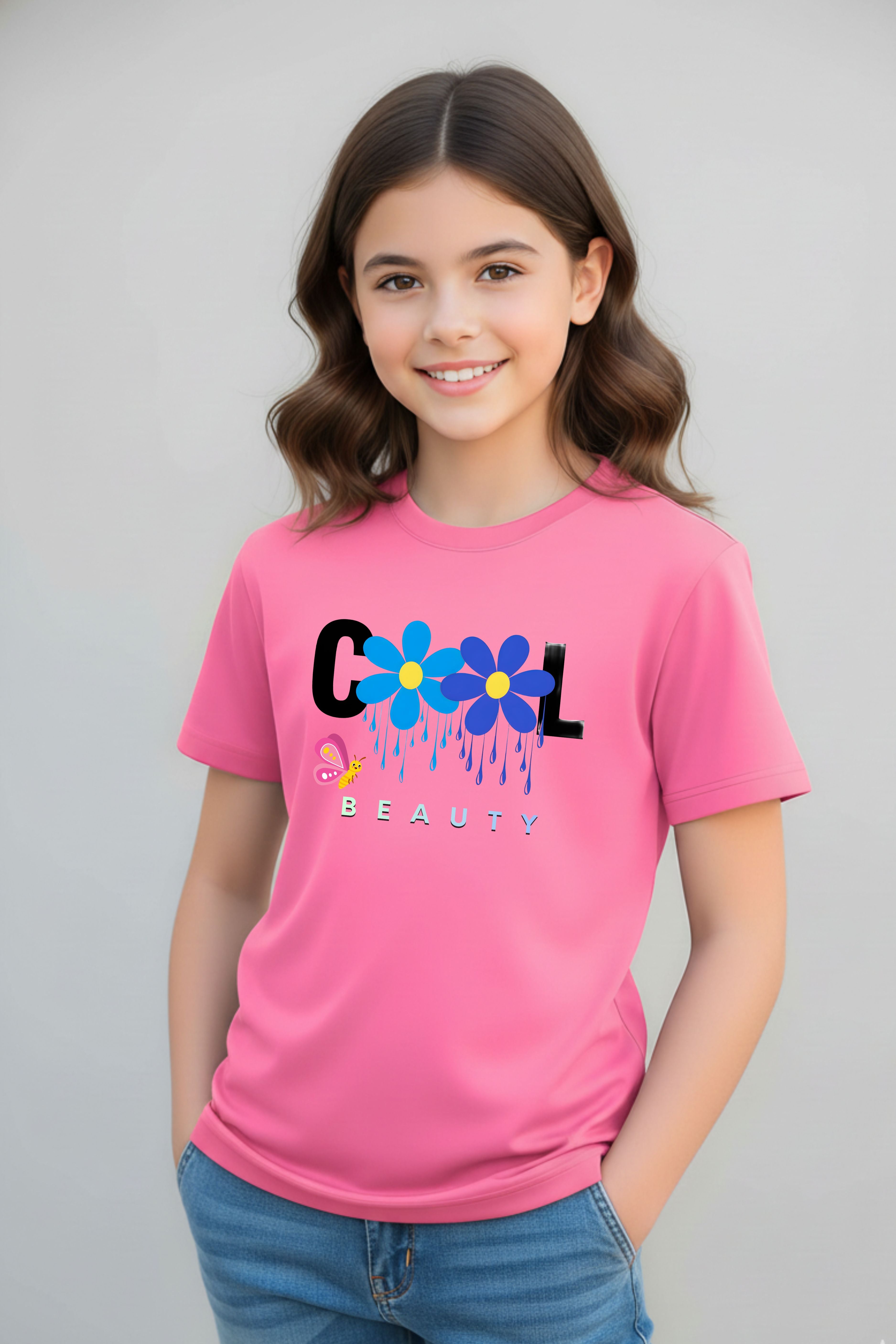 Girl Typography Graphic Printed Pure Cotton T-shirt