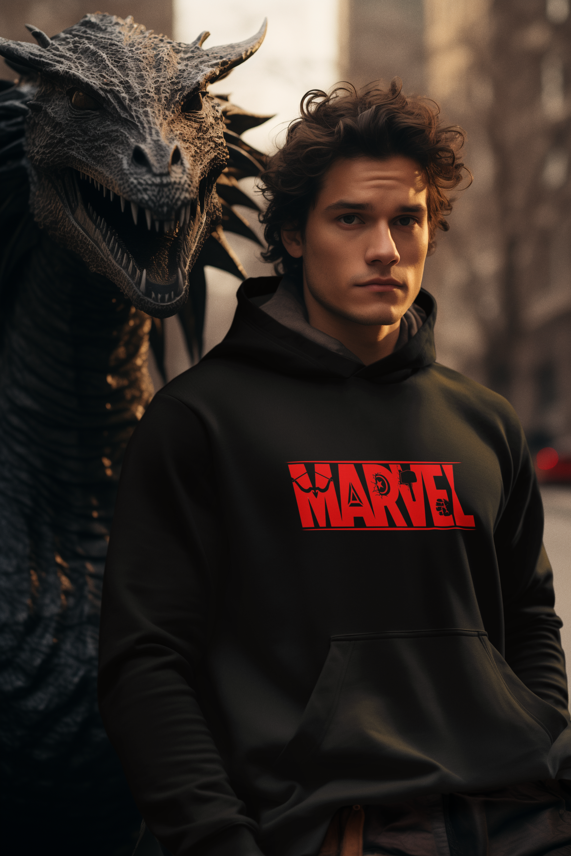 MARVEL GRAPHICS PRINTED HOODIE