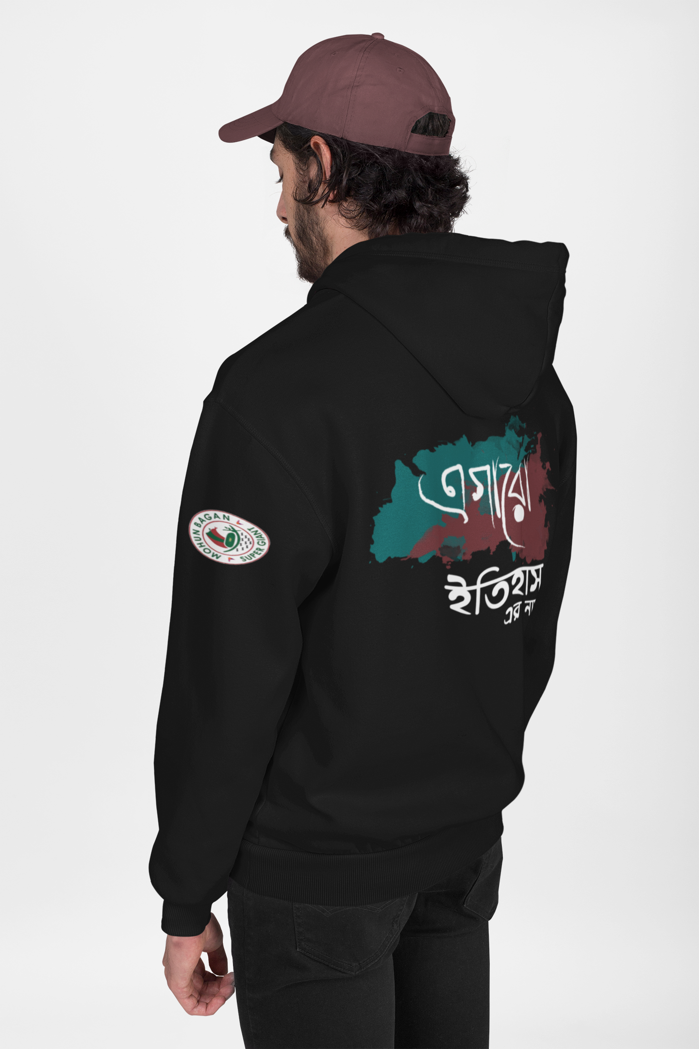 MOHUN BAGAN PRINTED HOODIE BLACK