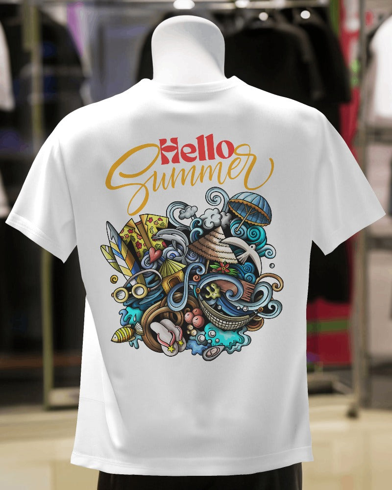 Summer Graphics Printed T Shirt for UNISEX