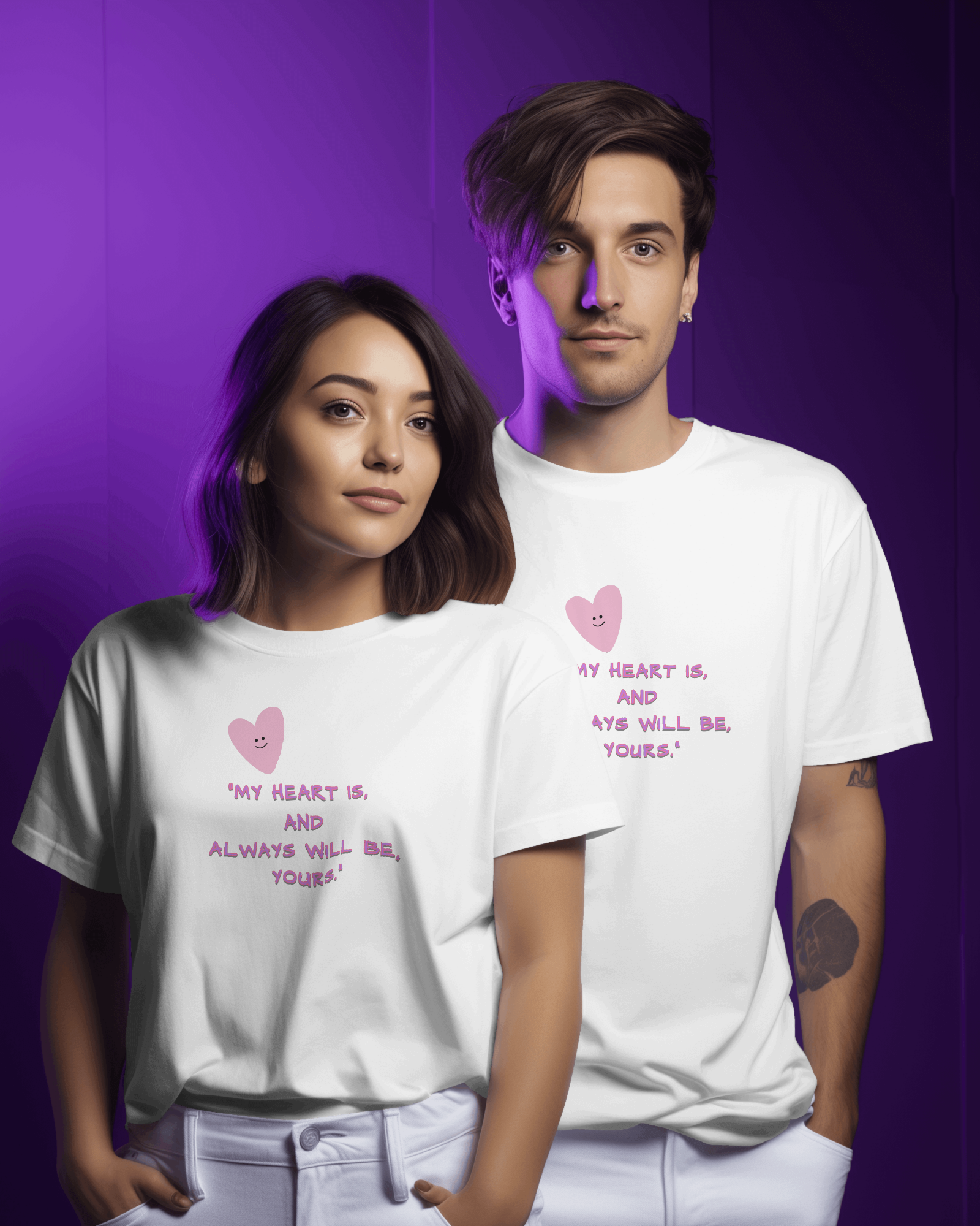Heart Quote Tshirt for Loving couple