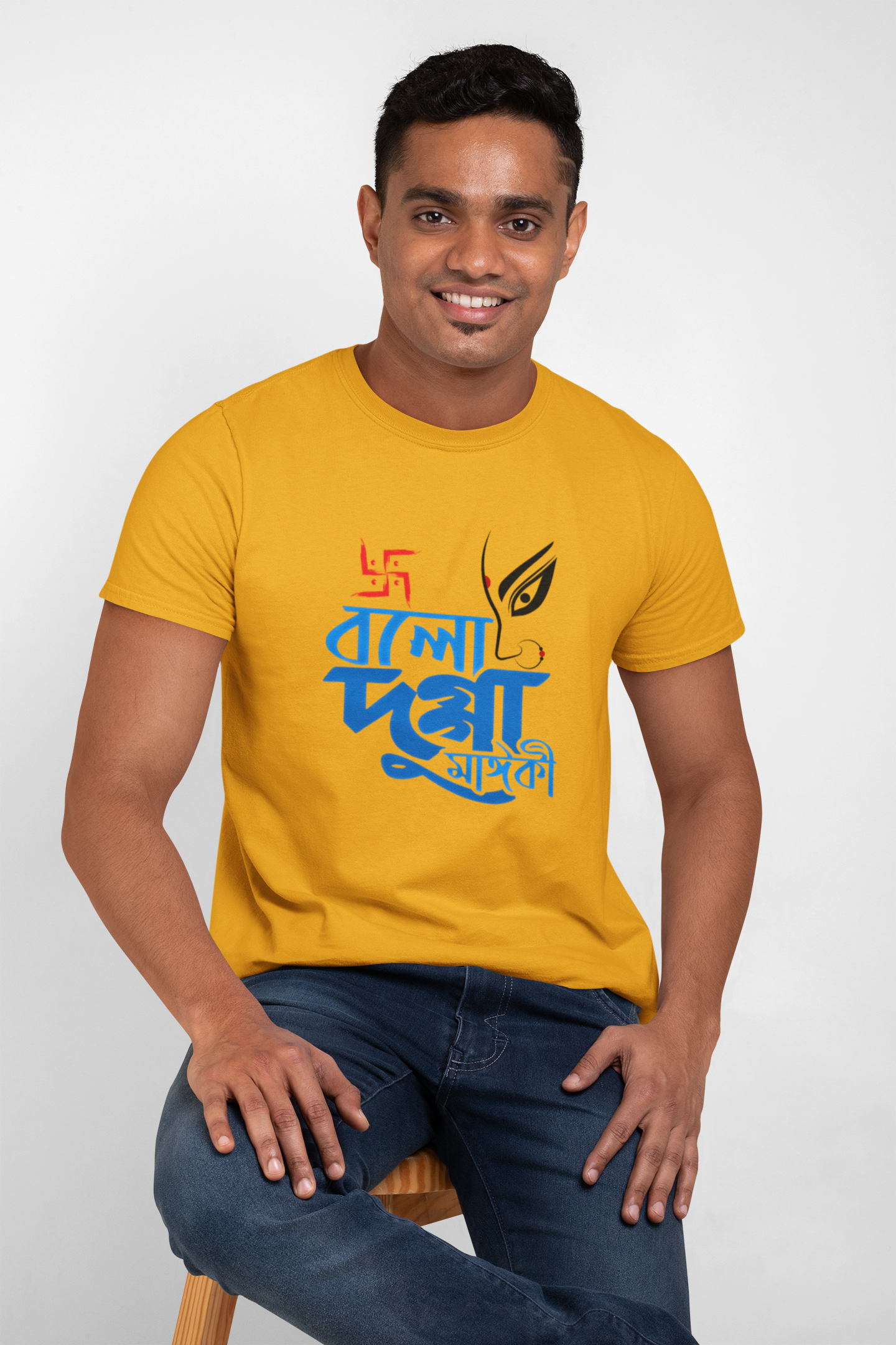 BOLO DURGA MAIKI MUSTERD COLOUR TSHIRT