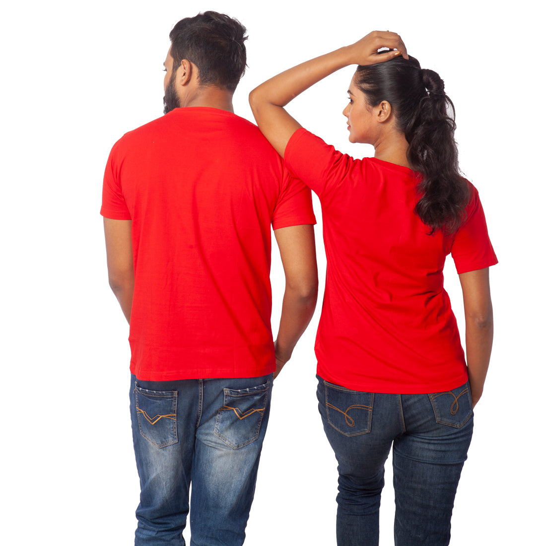 Bratma Multi Vitamin Printed Couple T-Shirt