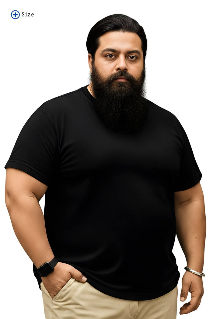 BRATMA Men's Plus Size T-Shirt – Black