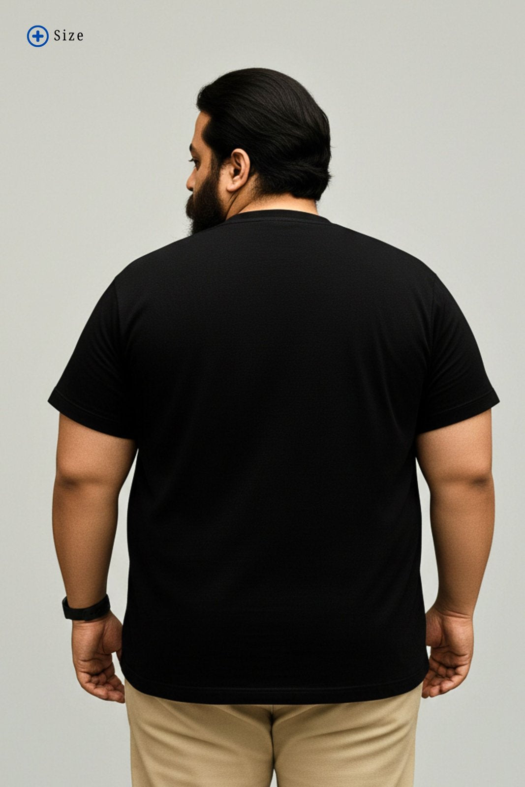 BRATMA Men's plus size t-shirt Black