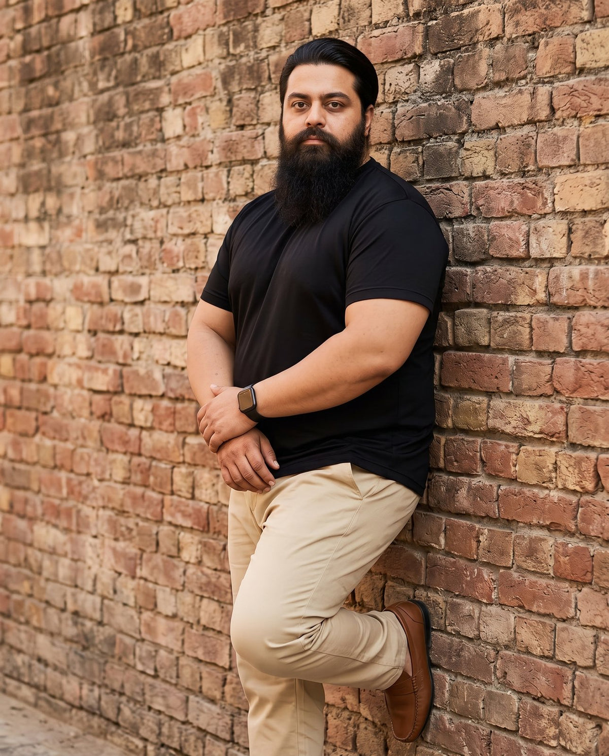 BRATMA Men's plus size t-shirt Black