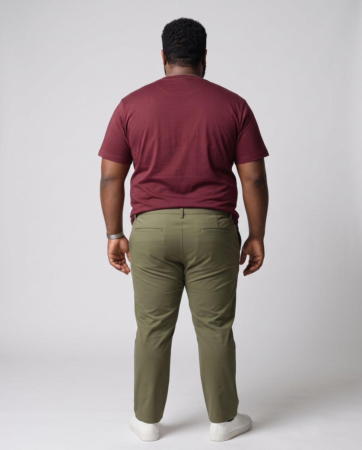 BRATMA Men's plus size t-shirt Maroon