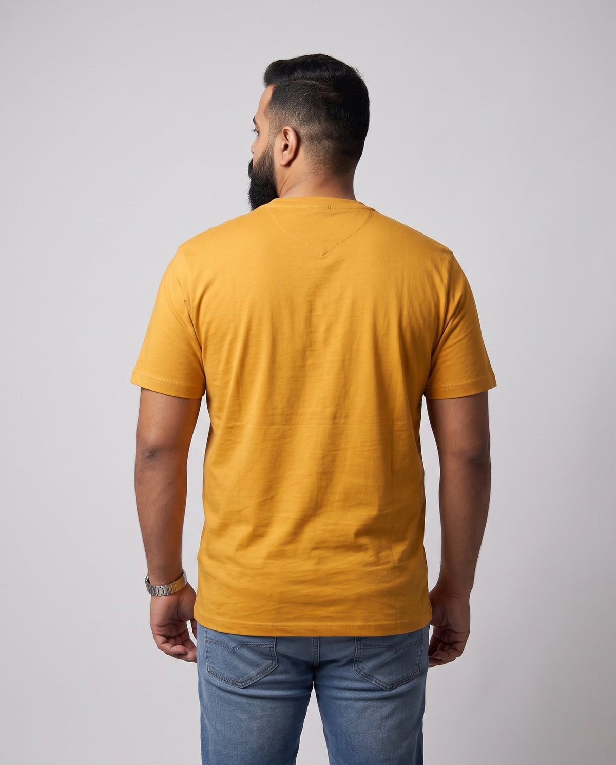 BRATMA Men's plus size t-shirt Mustard
