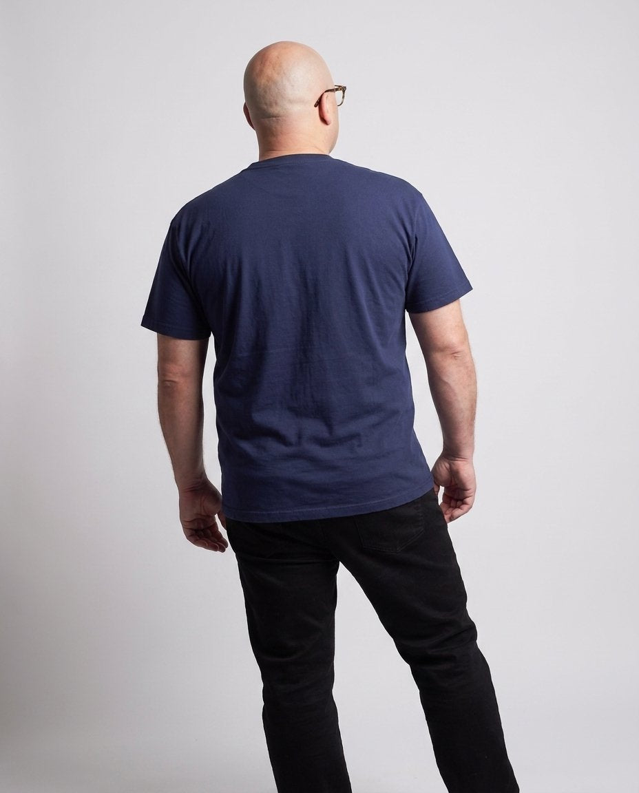 BRATMA Men's plus size t-shirt Navy Blue
