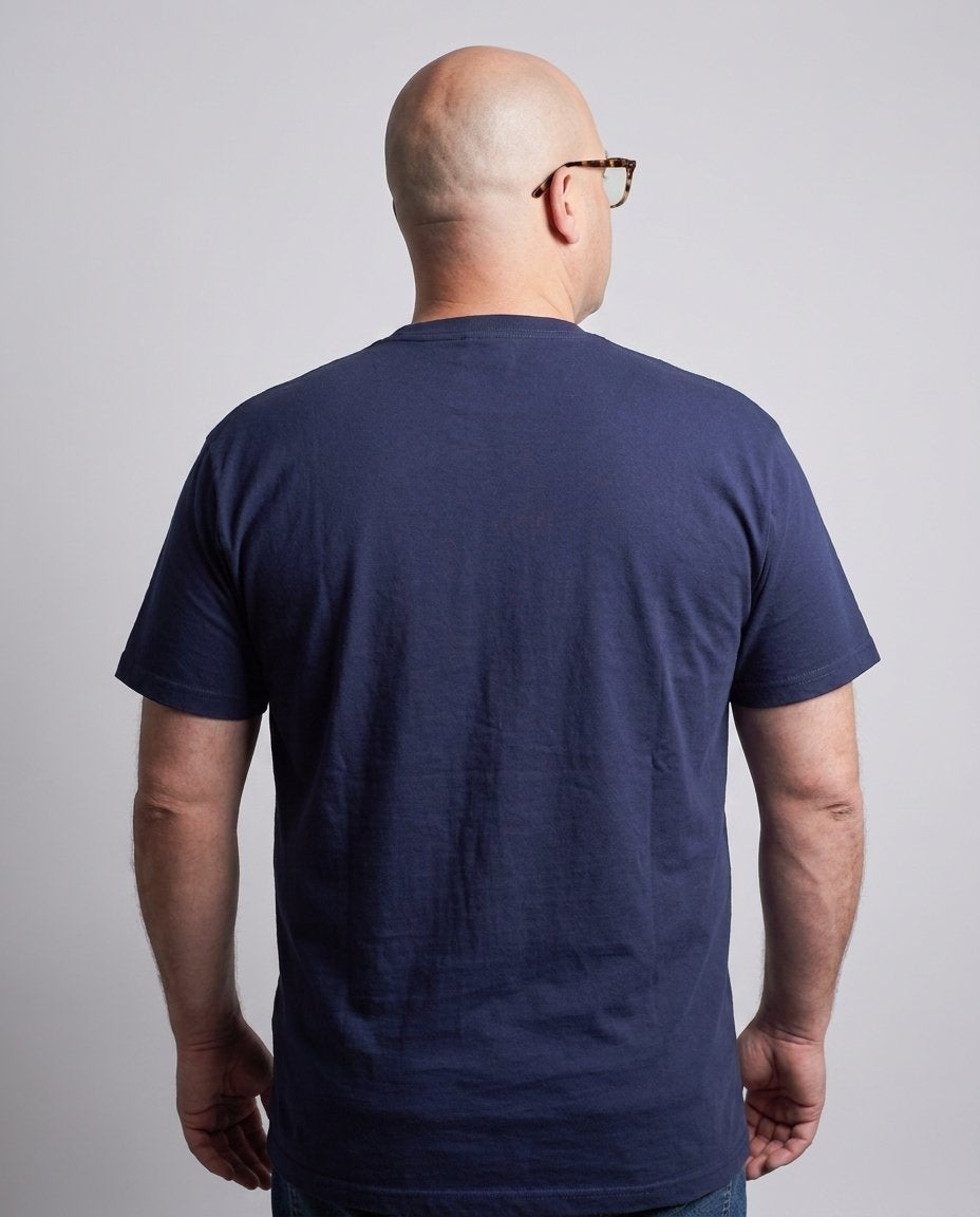 BRATMA Men's plus size t-shirt Navy Blue