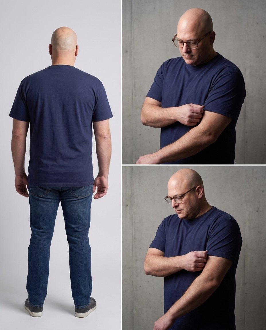 BRATMA Men's plus size t-shirt Navy Blue