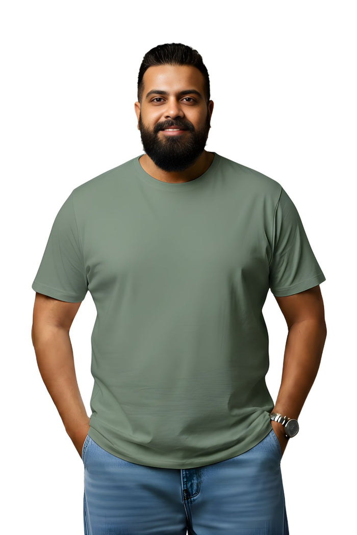 BRATMA Men's plus size t-shirt Olive
