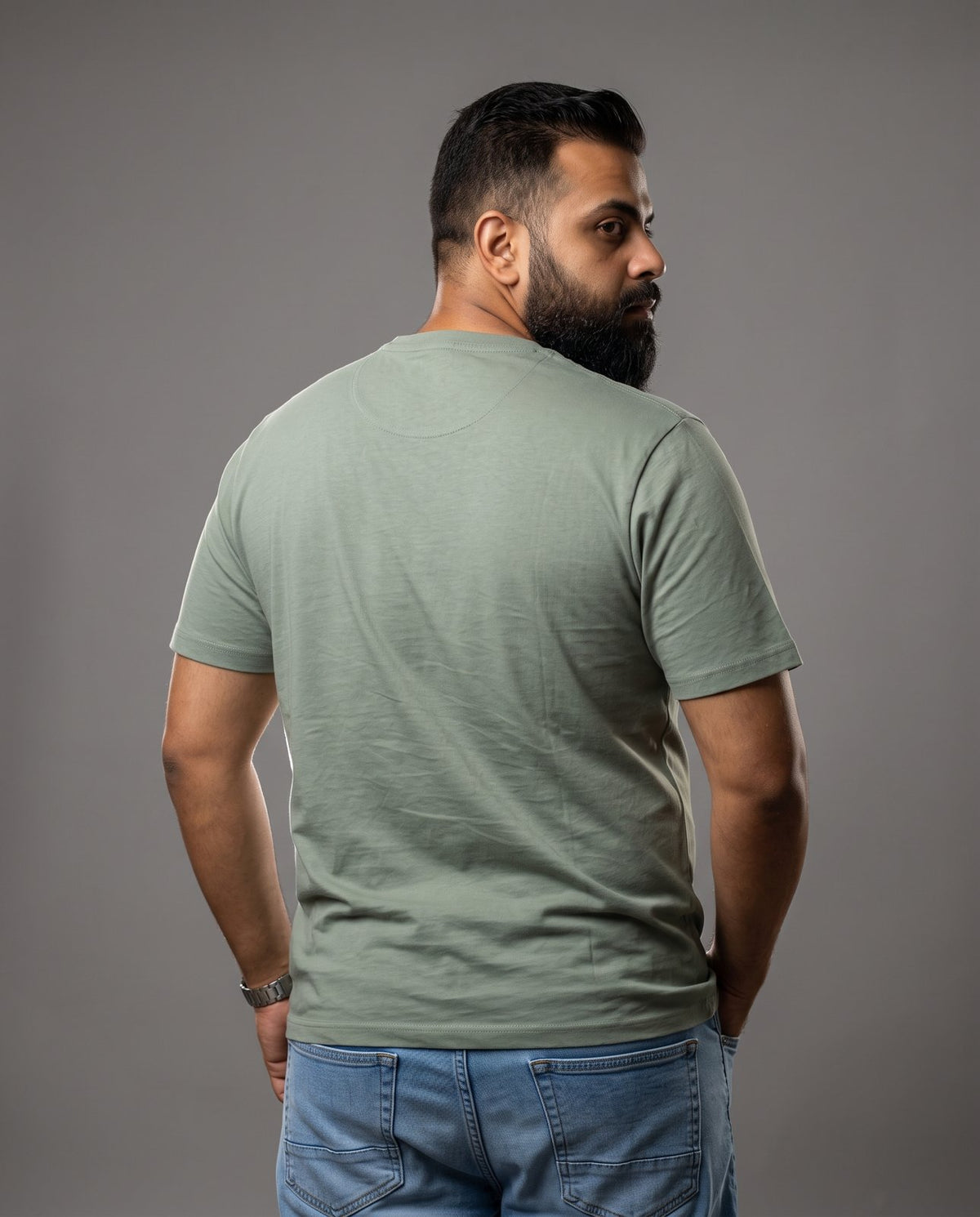 BRATMA Men's plus size t-shirt Olive