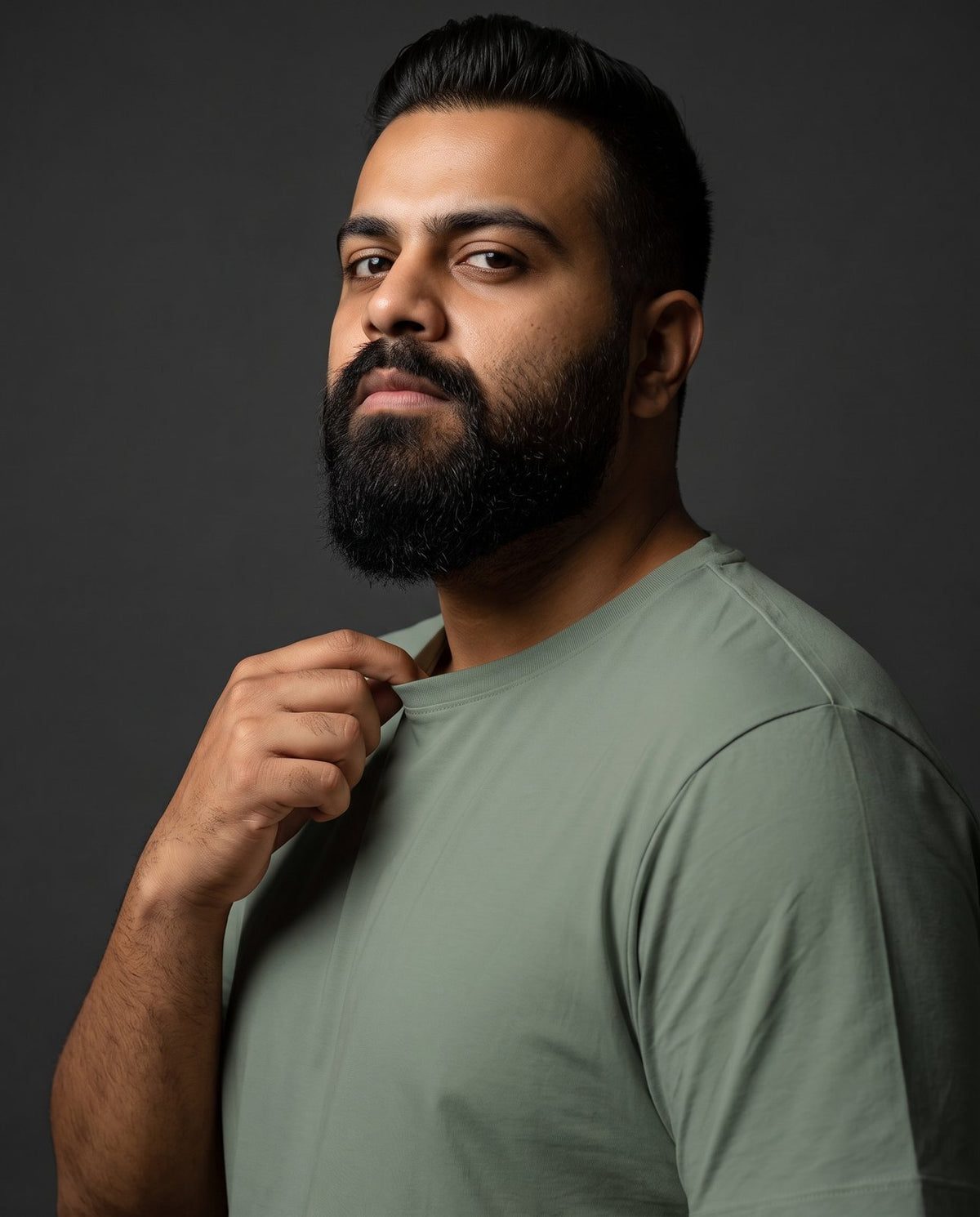 BRATMA Men's plus size t-shirt Olive