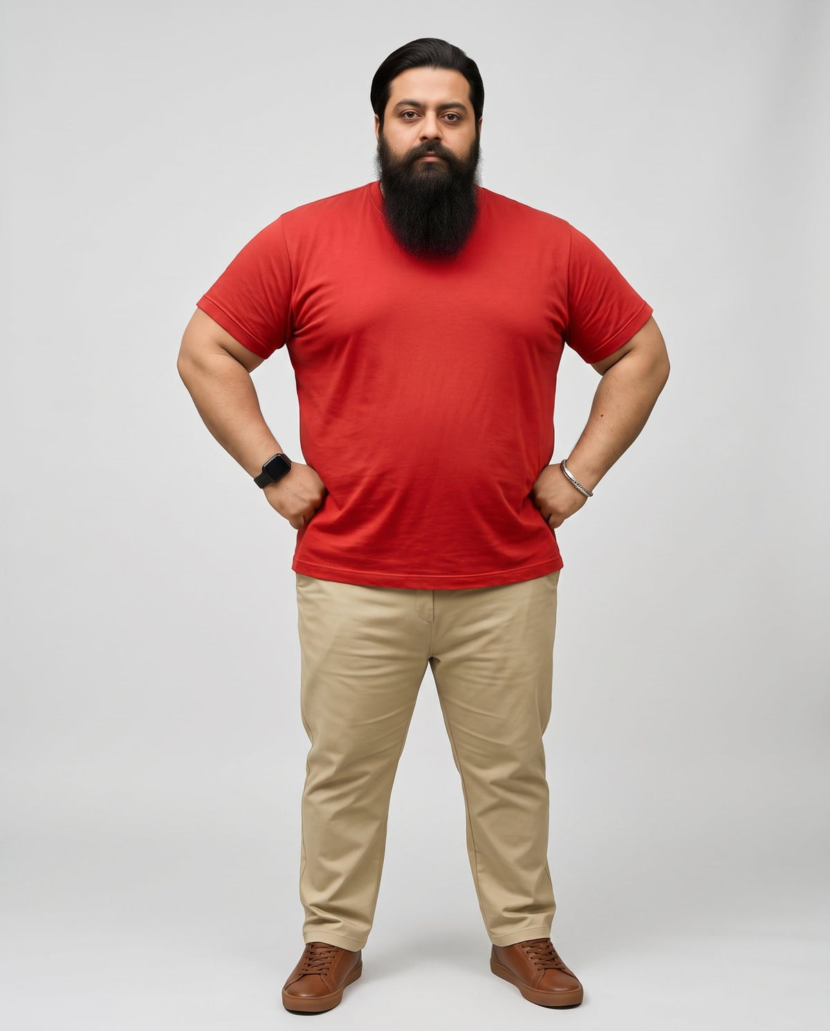 BRATMA Men's plus size t-shirt Red