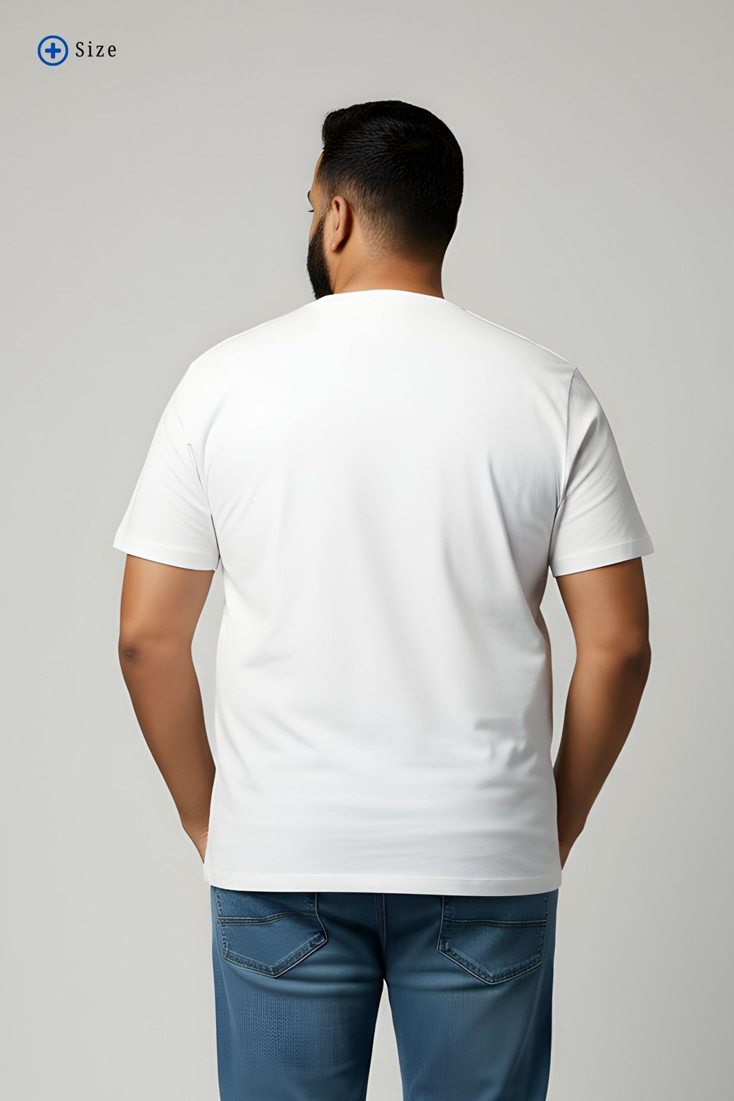 BRATMA Men's plus size t-shirt White
