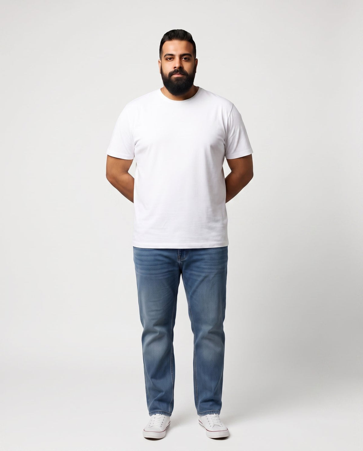 BRATMA Men's plus size t-shirt White