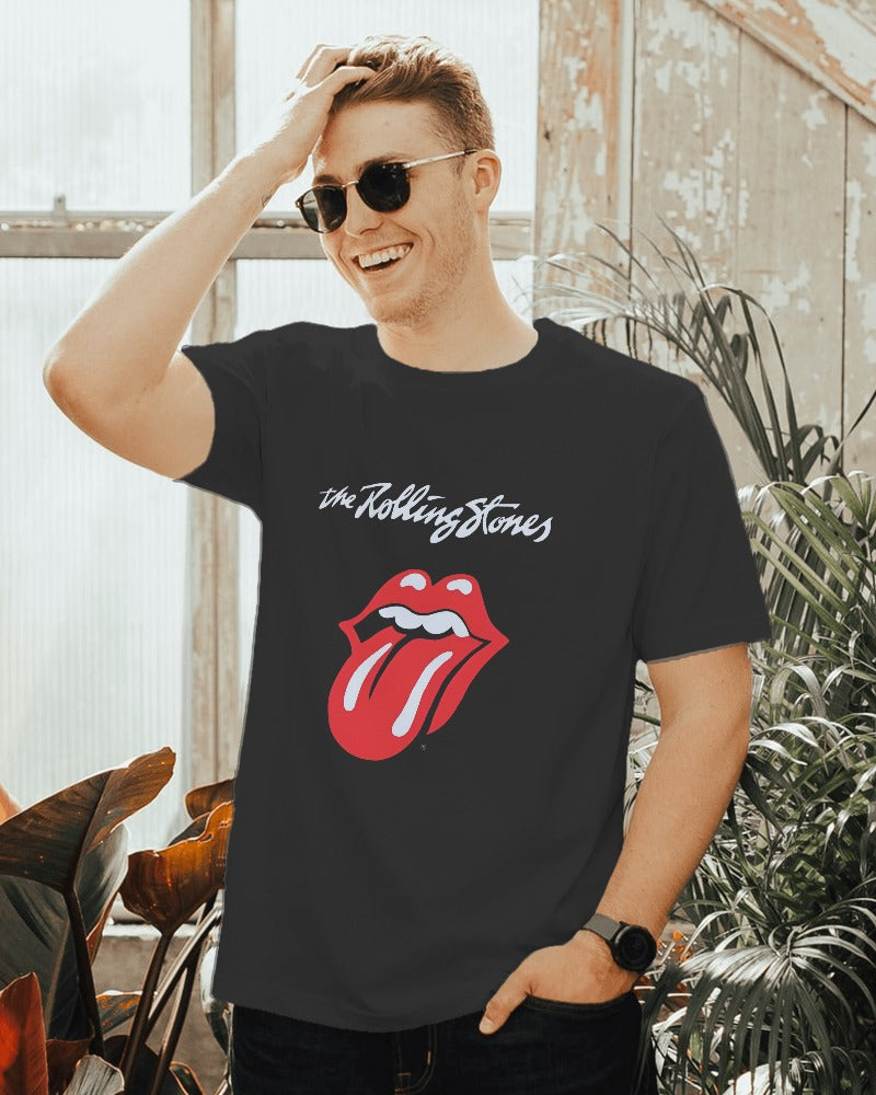 The Rolling Stone Music Band Graphics Tshirt Black