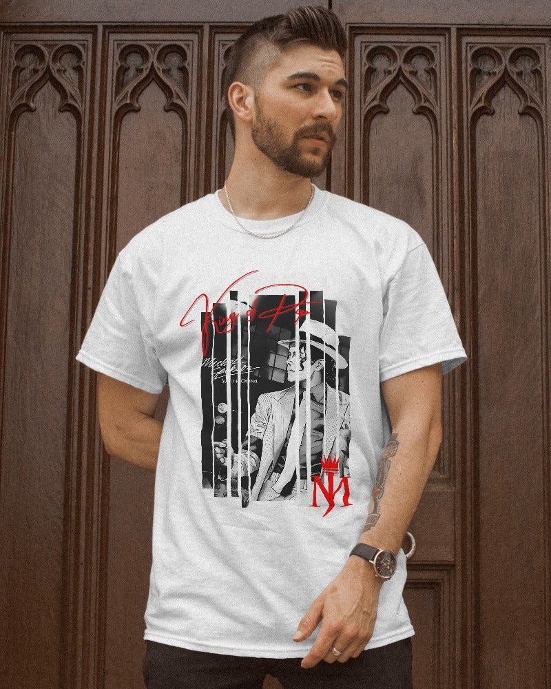 MJ King of Pop Graphics Printed Tshirt Black