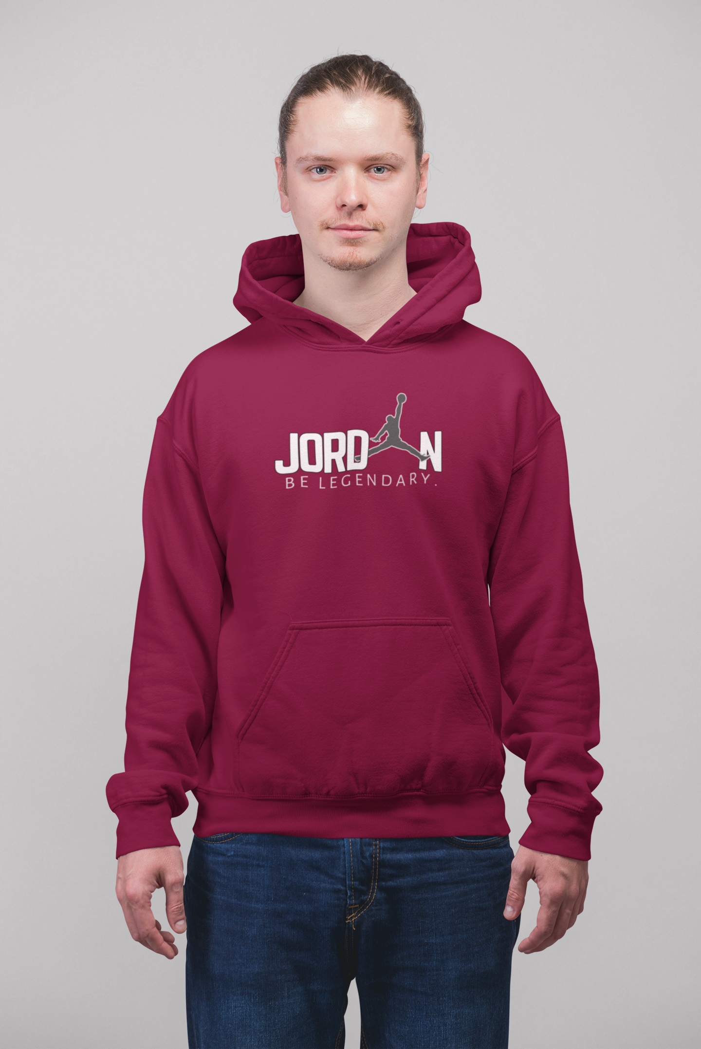 MAROON "JUST DO IT" HOODIE FOR UNISEX