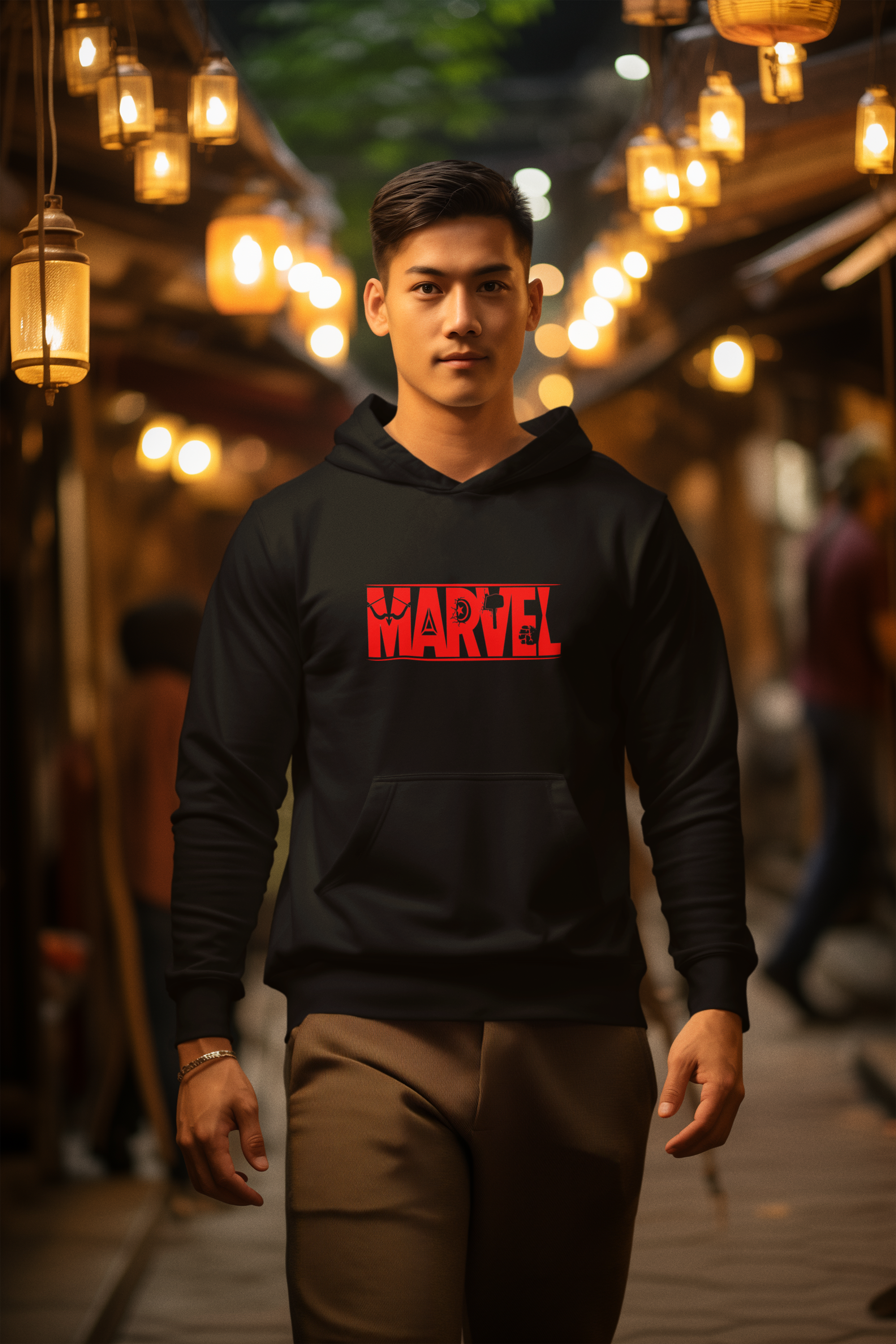 MARVEL GRAPHICS PRINTED HOODIE