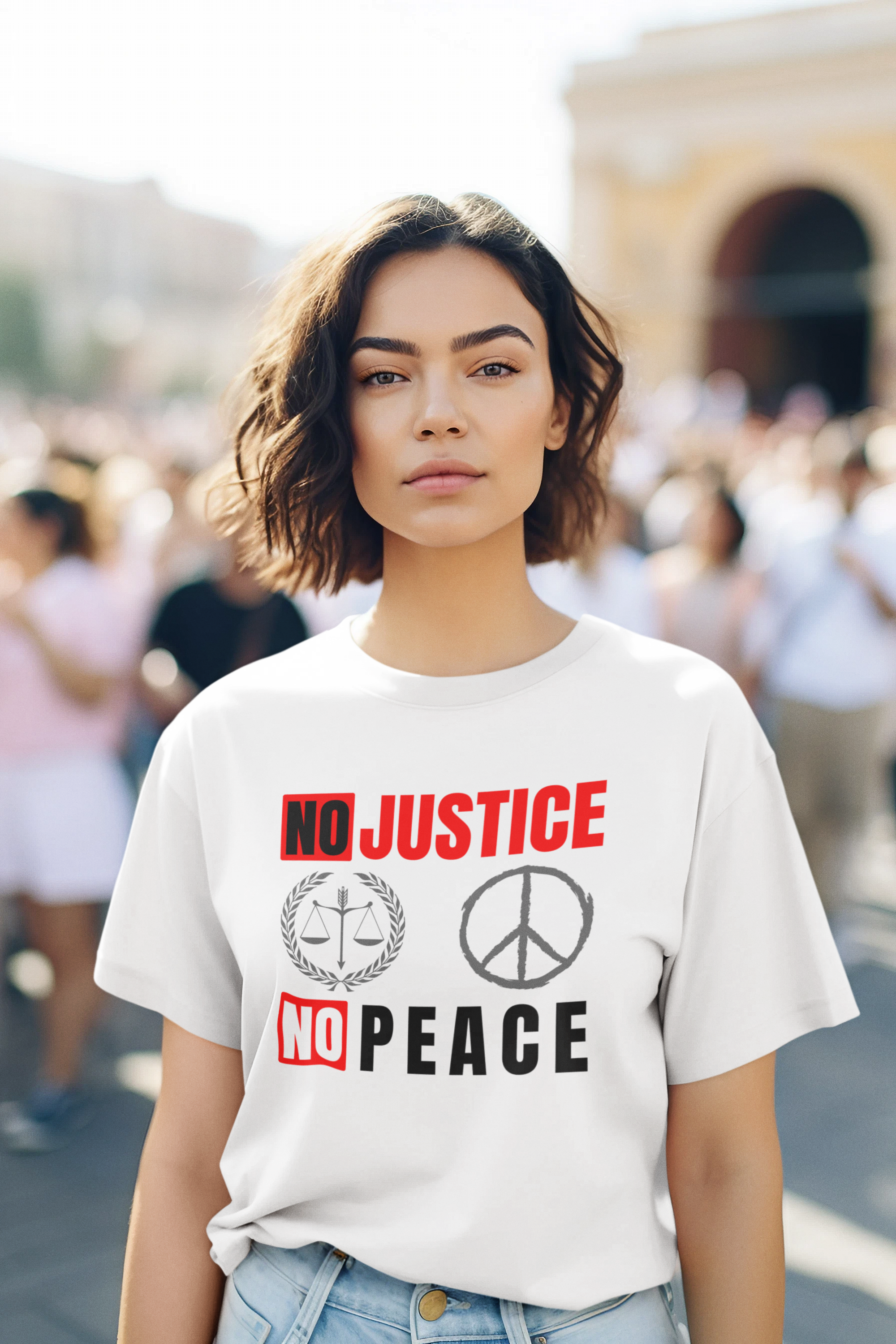 We Want Justice " No Justice No Peace" Tshirt