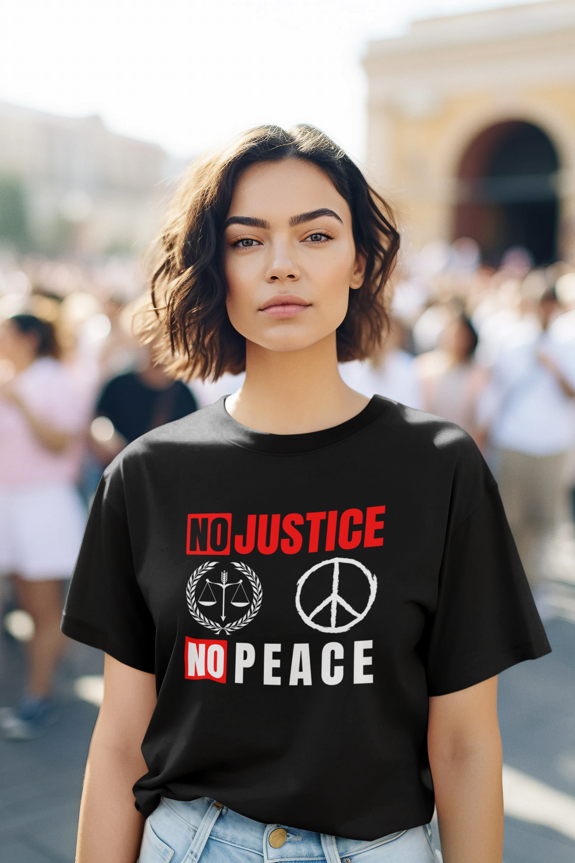 We Want Justice " No Justice No Peace" Tshirt