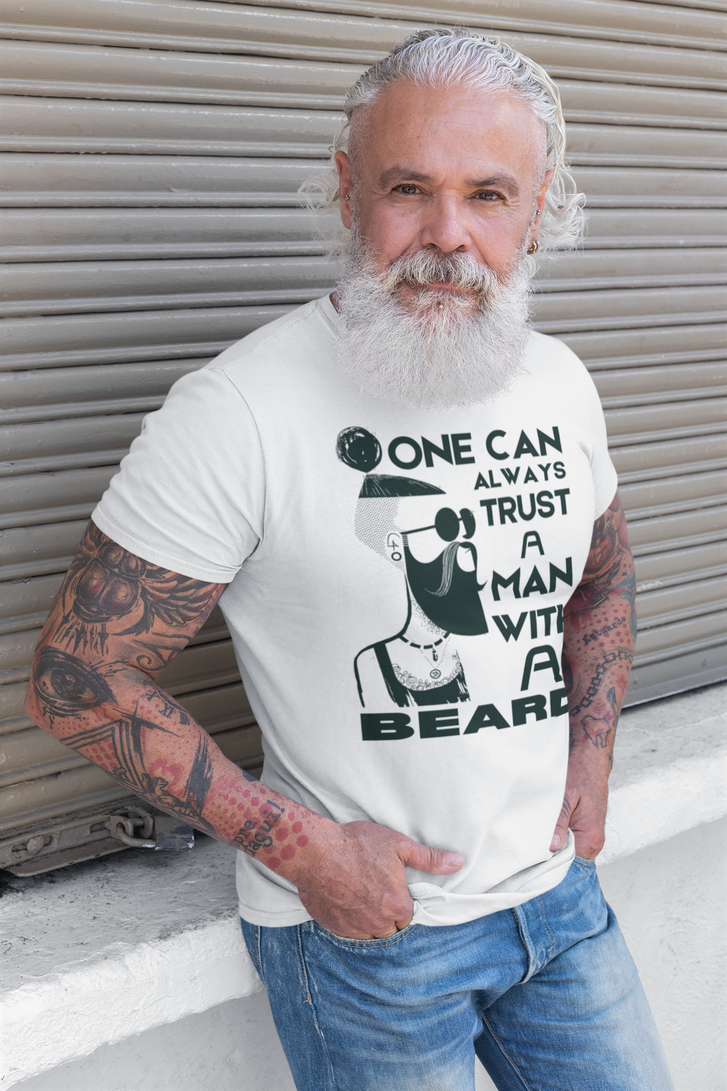 Beard Man Graphics Printed Tshirt