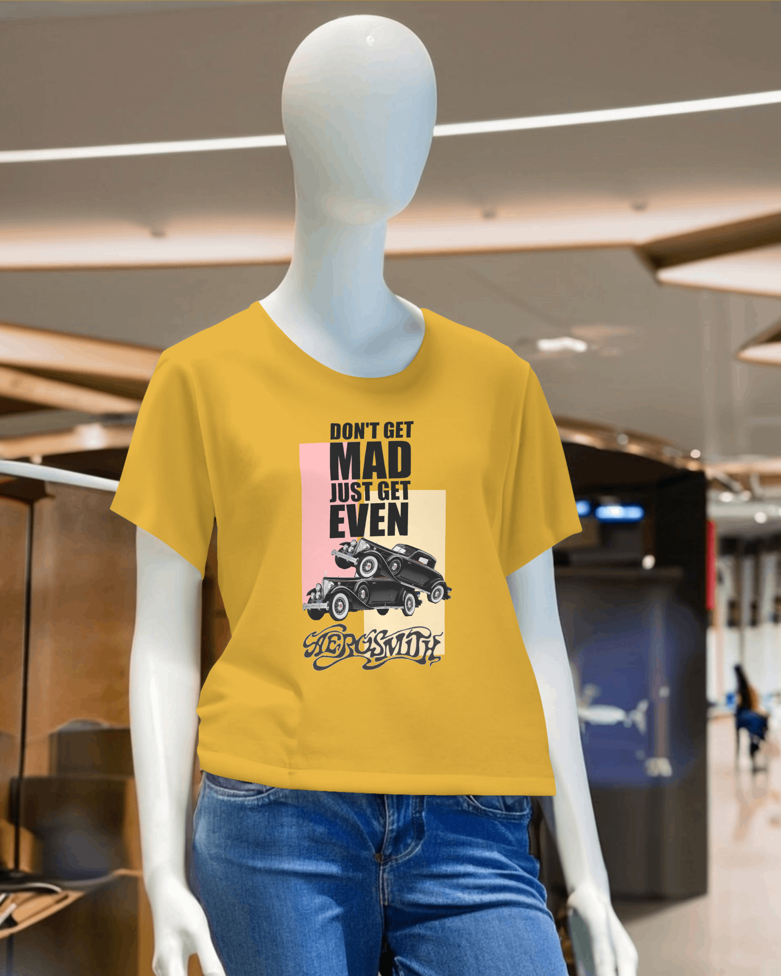 Don't Get Mad - Aerosmith Printed T-Shirt| Typography Tshirt