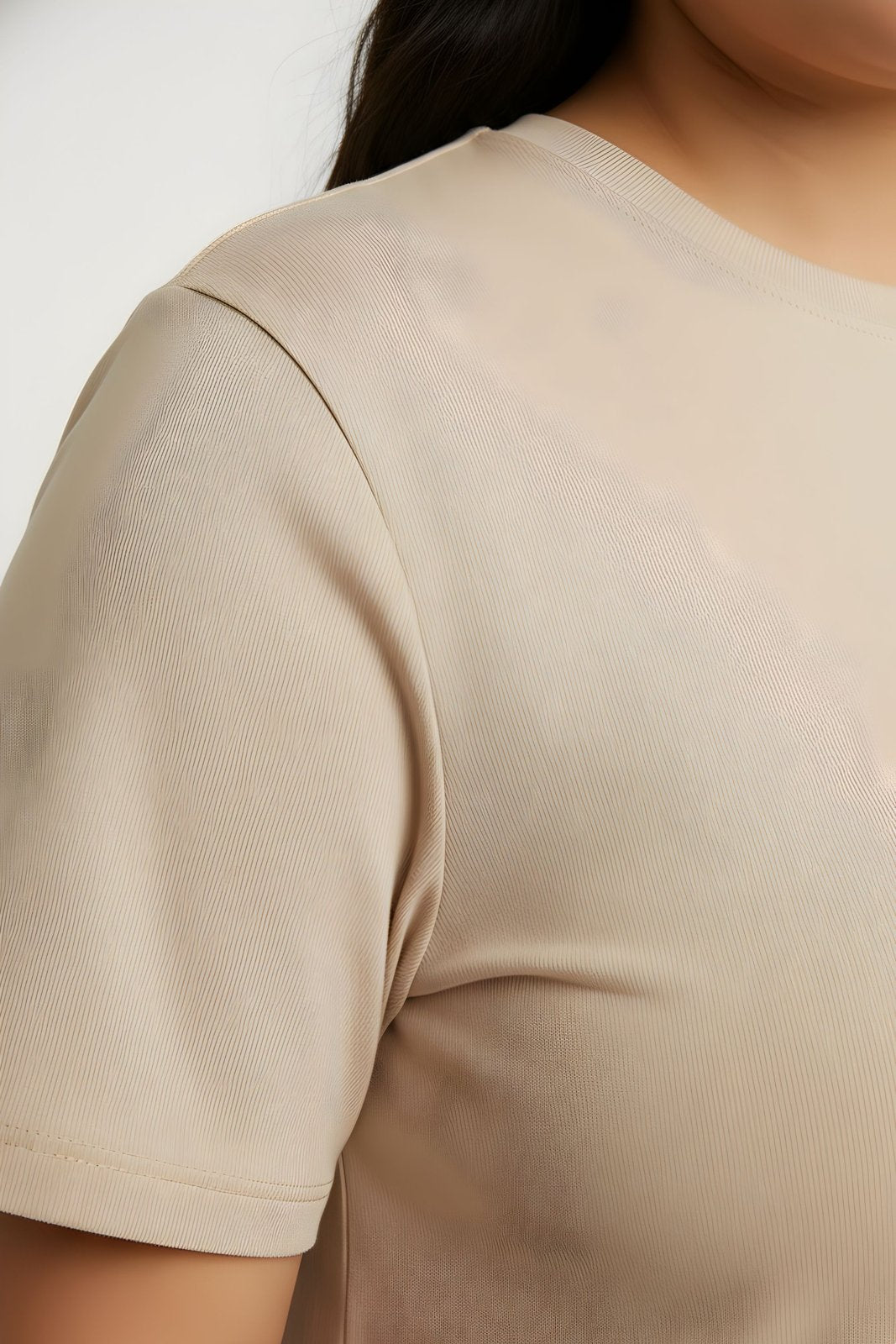 BRATMA Women's plus size t-shirt Beige