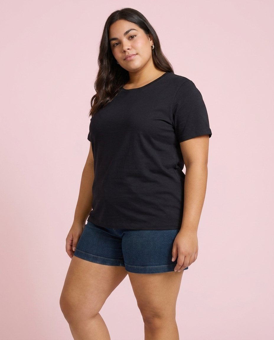 BRATMA Women's plus size t-shirt Black