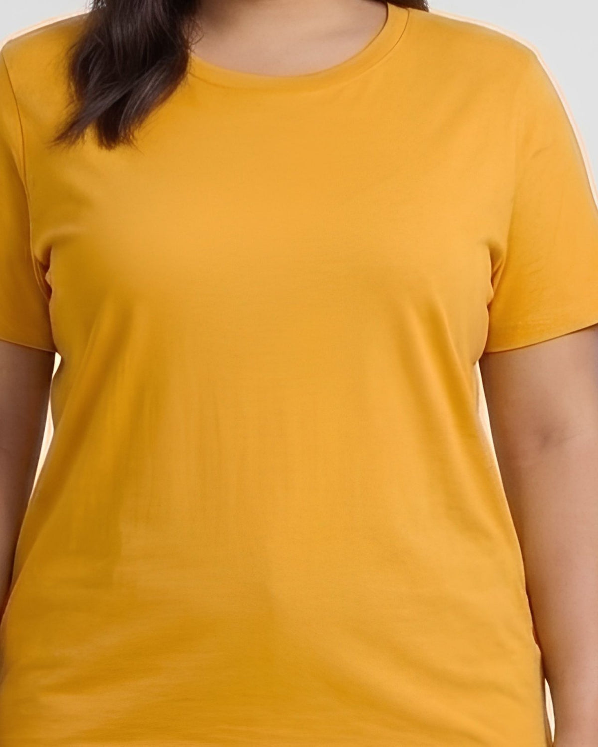 BRATMA Women's plus size t-shirt Mustard