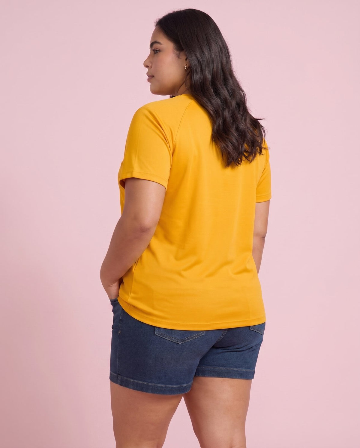BRATMA Women's plus size t-shirt Mustard