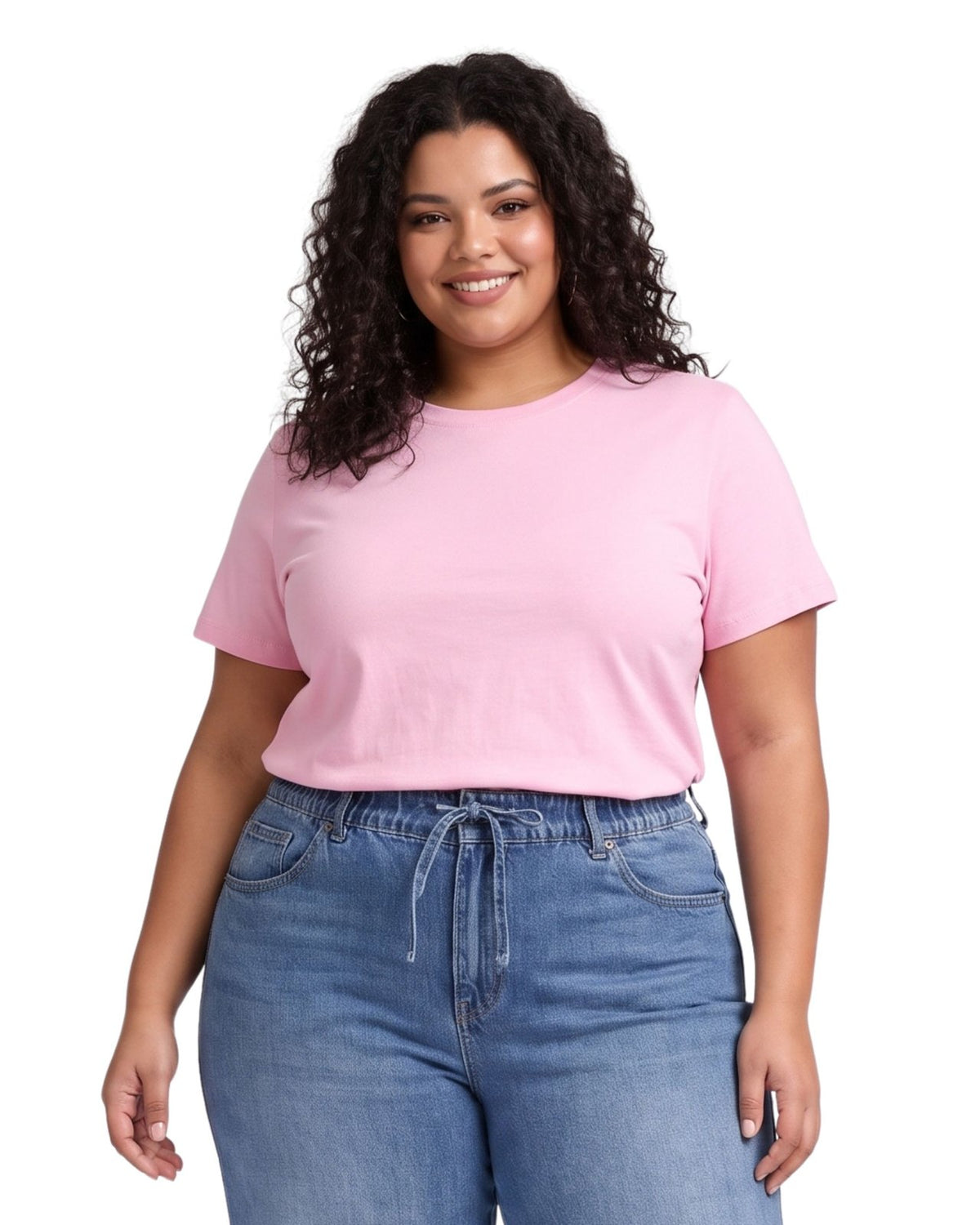 BRATMA Women's plus size t-shirt Pink