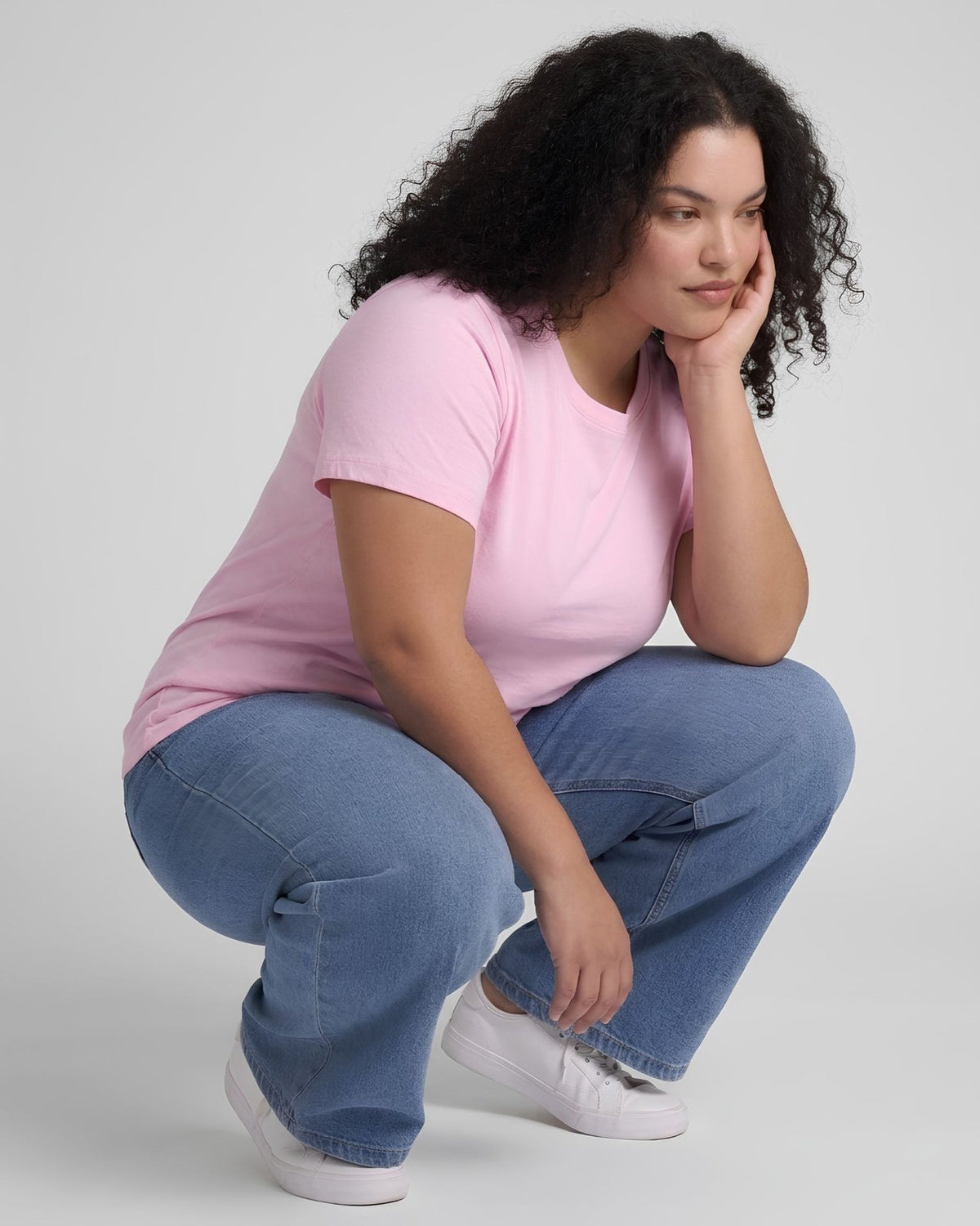 BRATMA Women's plus size t-shirt Pink