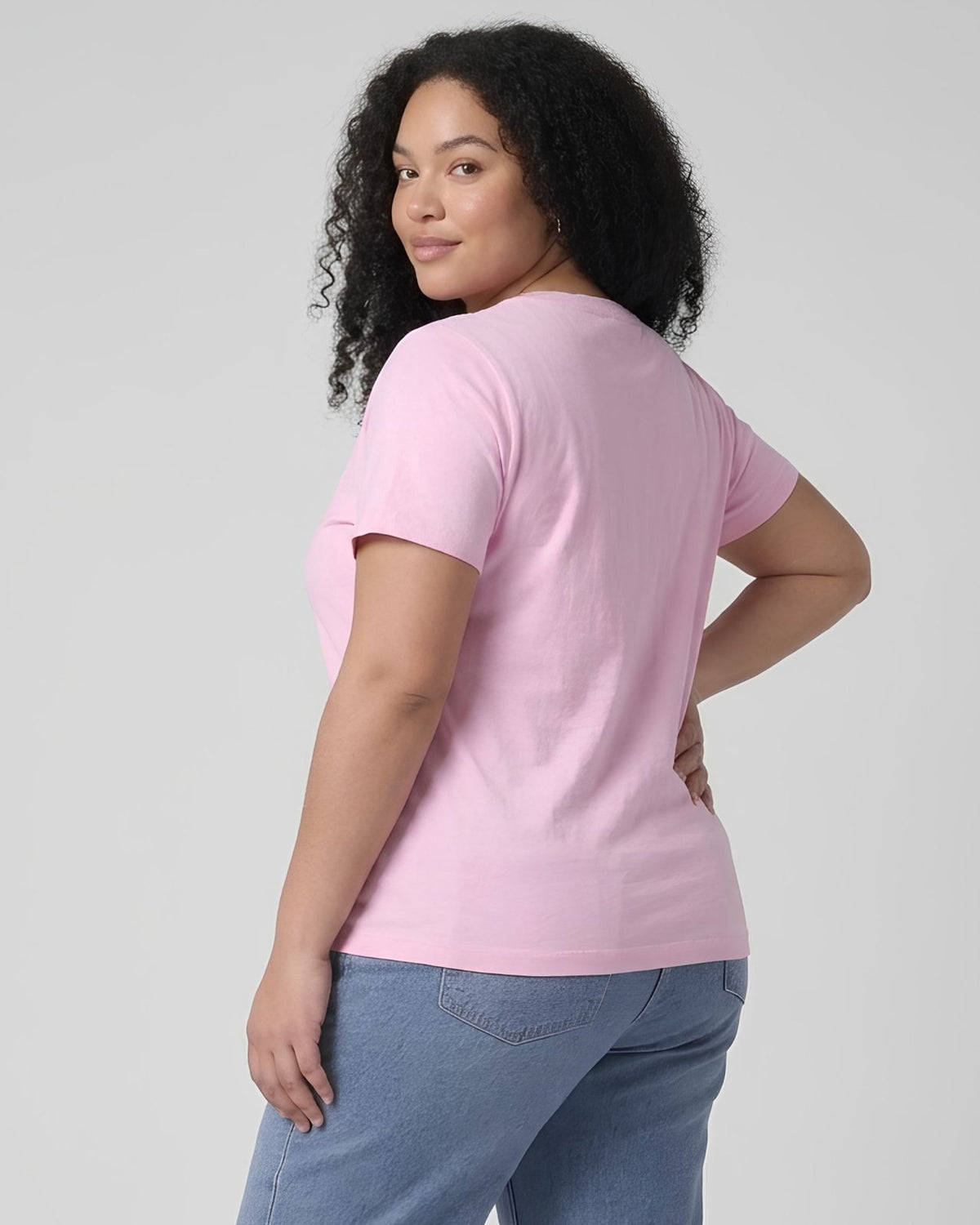 BRATMA Women's plus size t-shirt Pink