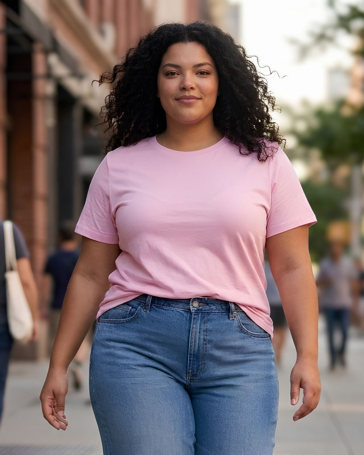 BRATMA Women's plus size t-shirt Pink