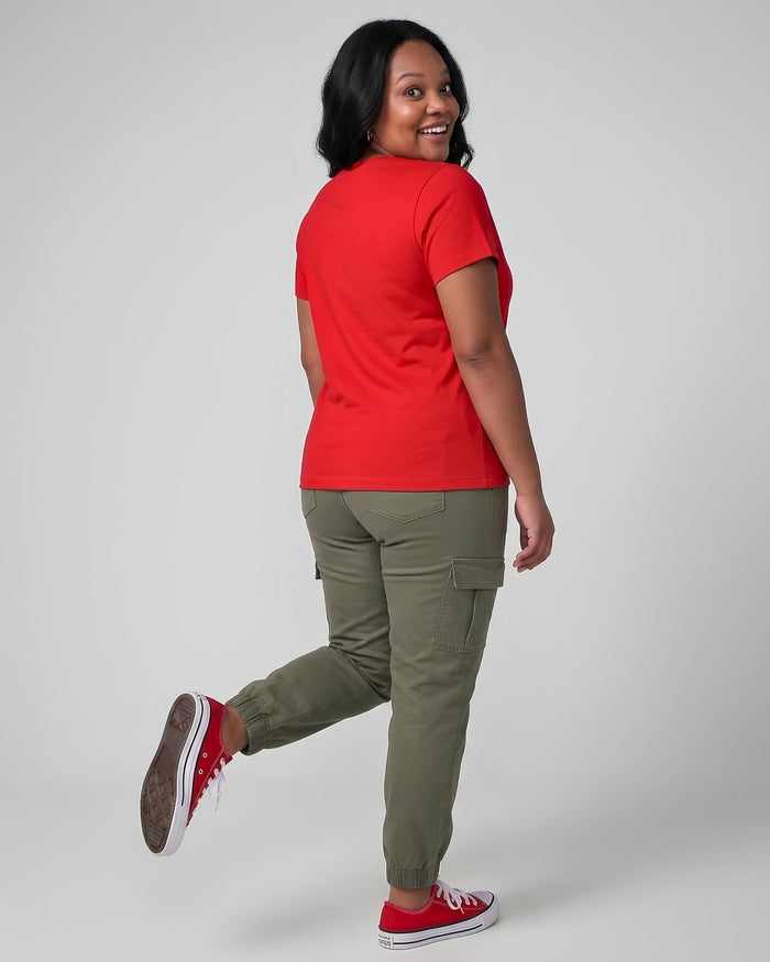 BRATMA Women's Plus Size T-Shirt – Red