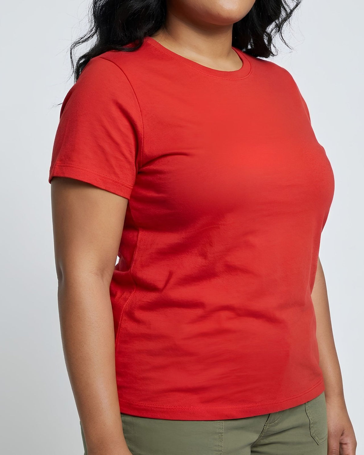 BRATMA Women's plus size t-shirt Red