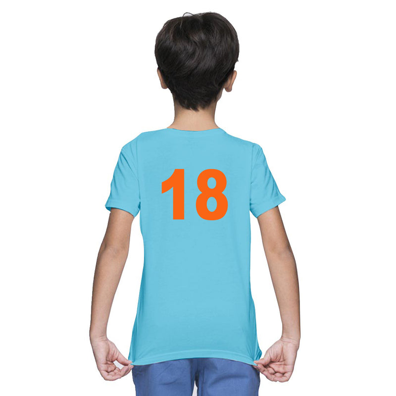 India  & Jersey Number Printed Boys T-Shirt