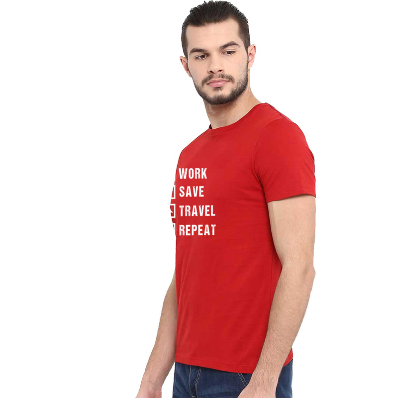 Work Save Travel Printed Men T-Shirt