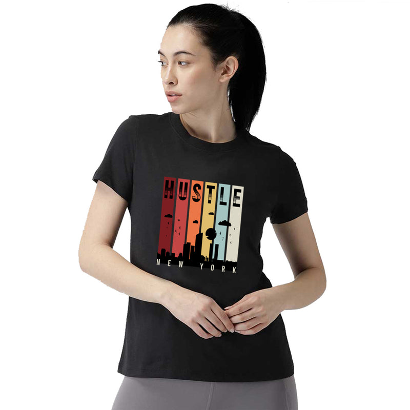 Hustle Printed Women T-Shirt