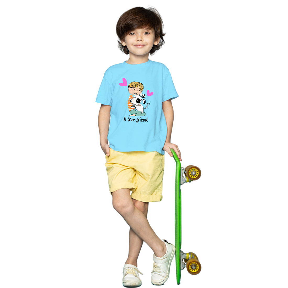 Custom Design T-Shirts for kids in kolkata #Color_Sky Blue