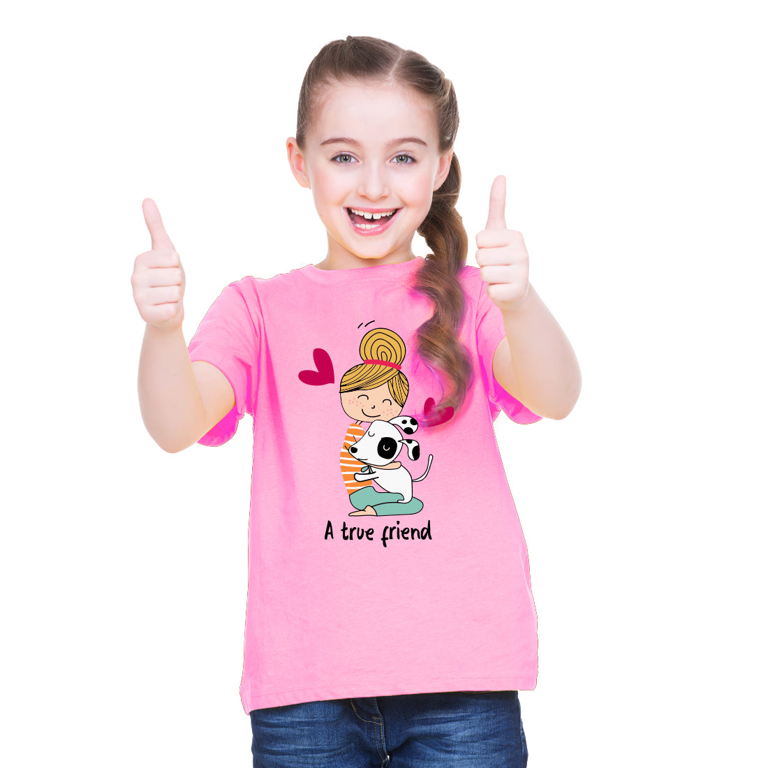 Custom Design T-Shirts for kids in kolkata #Color_Oil Pink