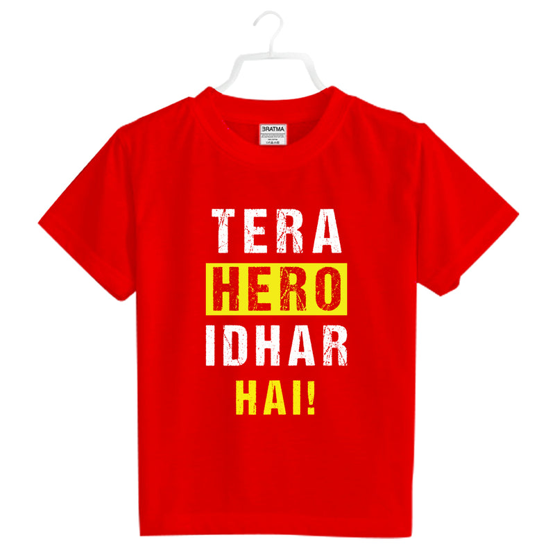 Tera Hero Idhar Hai Printed Boys T-Shirt