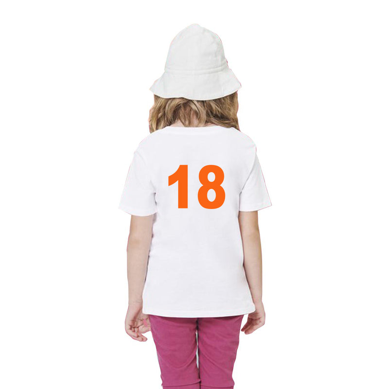 Jersey Number Printed Girls T-Shirt
