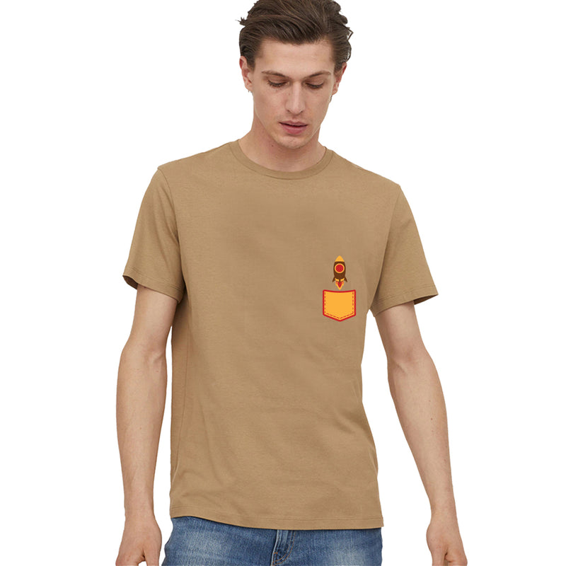 Pocket Rocket Printed Men T-Shirt