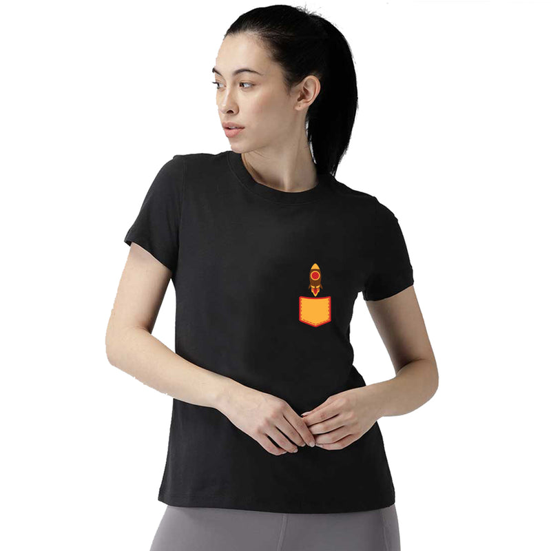 Pocket Rocket Printed Women T-Shirt